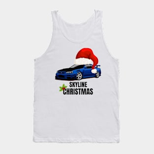 Skyline Christmas { Skyline GTR R34 } Tank Top